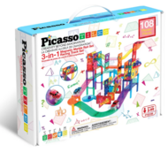 PICASSO TILES Magnētiskais konstruktors 2in1 komplekts 108 detaļas, PTG108