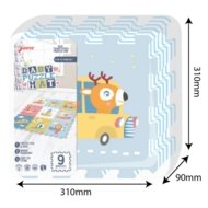 SUNTA bērnu puzles paklājs Transports un dzīvnieki, 9 daļas, 3087