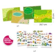 DJECO radošais komplekts Lift-up Stickers – Dzīvnieki, DJ00044