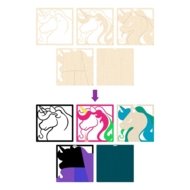 SPLAT PLANET 3D koka radošais komplekts Unicorn, SP48288