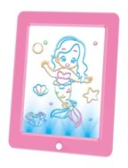 Zīmēšanas un rakstīšanas tāfele ar apgaismojumu, rozā, 2410K0084