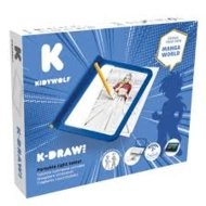 KIDYWOLF izgaismota zīmēšanas planšete, zila, KIDYDRAW-PRO-BU