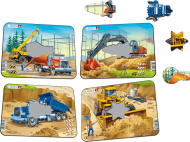 LARSEN puzle Construction, mini, 7 gab. 4 dažādi dizaini, Z3