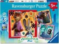 RAVENSBURGER PUZZLE puzle Zootopia 2, 3x49 gab., 12004137 5