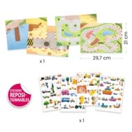 DJECO radošais komplekts Lift-up Stickers – Transportlīdzekļi, DJ00043