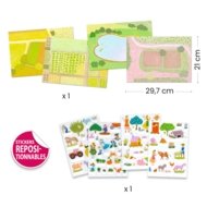 DJECO radošais komplekts Lift-up Stickers – Saimniecība, DJ00045
