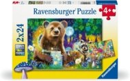 RAVENSBURGER PUZZLE puzle Mīļie meža draugi, 2x24 gab., 12004160 3