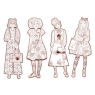 DJECO krāsošanas komplekts Les demoiselles – Nina & friends, DJ09548