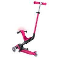 GLOBBER skrejritenis Go Up Deluxe Flash Lights, fuksijas krāsa, 748-610