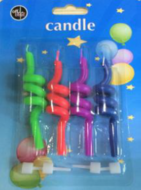 Sveces OB (perlamutra, neona, spirālveida, nenopūšamas, ar mūziku), 5298000230892