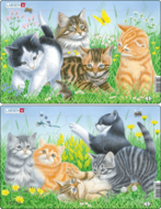 LARSEN puzle cute cats, midi, 10 gab. 2 dažādi dizaini, CU5
