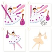 DJECO Kustīgas papīra lelles Balerīnas, DJ09649