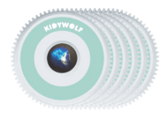 KIDYWOLF projektors Galaxy, piparmētru krāsā, KIDYSTAR-GR