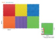 SUNTA sensorais puzles paklājs ar dažādām tekstūrām, 6 daļas, 8401B3