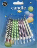 Sveces OB (perlamutra, neona, spirālveida, nenopūšamas, ar mūziku), 5298000230892