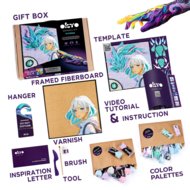 OKTO MANGA 3D mākslas komplekts Gaiss 30x40 cm, 20040