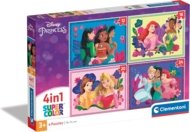 CLEMENTONI DISNEY PRINCESS puzle, 4in1, 21517