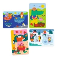 DJECO krāsošana ar ūdeni Magic Colouring – 4 Seasons, DJ09076