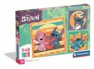 CLEMENTONI puzle Disney Stitch, 3x48 gab., 25062