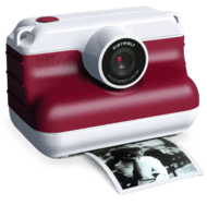 KIDYWOLF momentkamera ar termodruku, sarkana, K-PRINT-RD