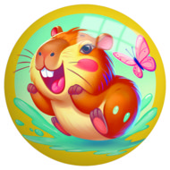 JOHN Capybara vinila bumba, 230 mm, 50166  