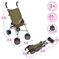 509 Crew Go Deluxe lelles ratiņi, haki, T707005