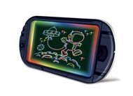 Zīmēšanas un rakstīšanas tāfele ar krāsu apgaismojumu, melna, 2410K0086