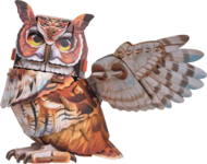 MAKEBUG 3D papīra puzle Great Horned Owl, MB-D-0059