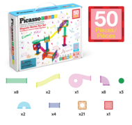 PICASSO TILES Magnētiskais konstruktors Marble Run 50 detaļas, PTG50