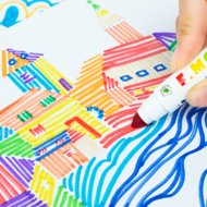 FLOWERMONACO mazgājamas flomāsteras Taper Head Washable Markers, 24 krāsas, 847362