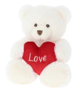 KEEL TOYS mīkstā rotaļlieta lācis Harry ar sirsniņu, krēmkrāsā, 30 cm, SV3479