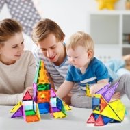 PICASSO TILES Magnētiskais konstruktors ar 8 dinozauriem figures 38 gab., PTQ13