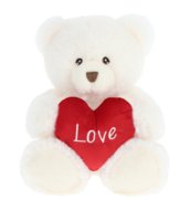 KEEL TOYS mīkstā rotaļlieta lācis Harry ar sirsniņu, krēmkrāsā, 20 cm, SV3475