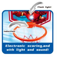 STAMP Iron Man basketbola statīvs ar gaismām un skaņām, 100–160 cm, IM725652