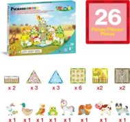 PICASSO TILES Magnētiskais konstruktors ar 8 figūrām Farm 26 gab., PTQ27