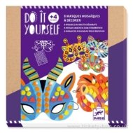 DJECO mozaīku masku dekorēšanas komplekts Jungle Animals, DJ07900