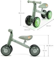 KINDERCRAFT līdzsvara velosipēds CUTIE FLASH, zaļš, KRCUFL00GRE0000