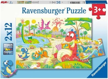 RAVENSBURGER PUZZLE puzle Mani dino draugi, 2x12 gab., 05246 2 