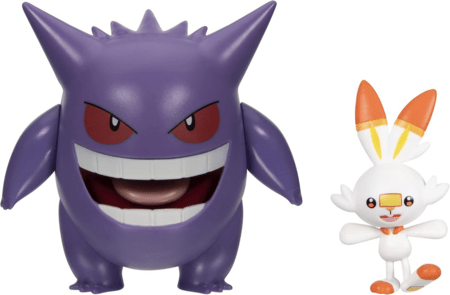 POKEMON Gengar un Scorbunny figūriņas, 2 gab., PKW2548 