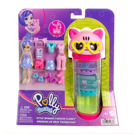 POLLY POCKET komplets - Style spinner drēbju skapis, HKW04 HKW04