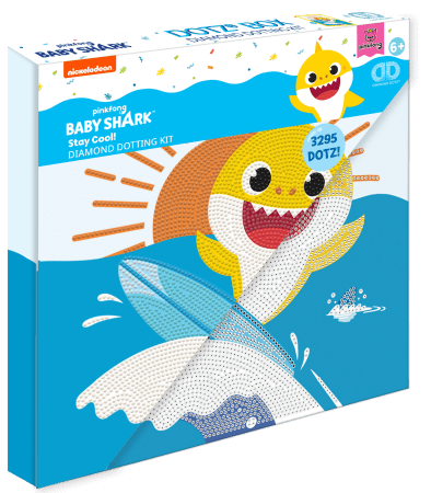 "DIAMOND DOTS radošs dimanta gleznas komplekts ""Baby Shark Stay Cool"", 3295 punkti, DBX.087" DBX.087