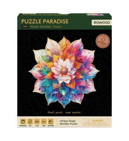 ROWOOD Koka puzle Mistiskais Mandalas Zieds, TA001 