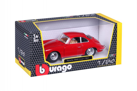 BBURAGO automašīna 1/24 Porsche 356B Coupe 1961, 18-22079 18-22079