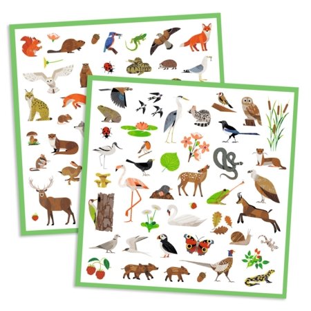 DJECO uzlīmju komplekts Fauna (160 gab.), DJ09285 