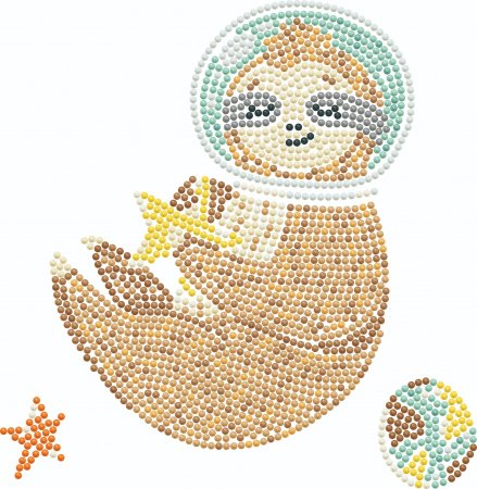 DOTZ BOX radošais komplekts - dimantu glezna sloth universe 22x22cm, 11NDBX018 11NDBX018