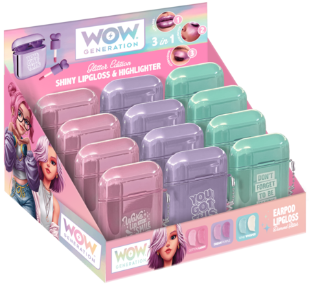 WOW GENERATION sejas spīdumi komplekts, 3 in 1, sortiments., WOW00133 
