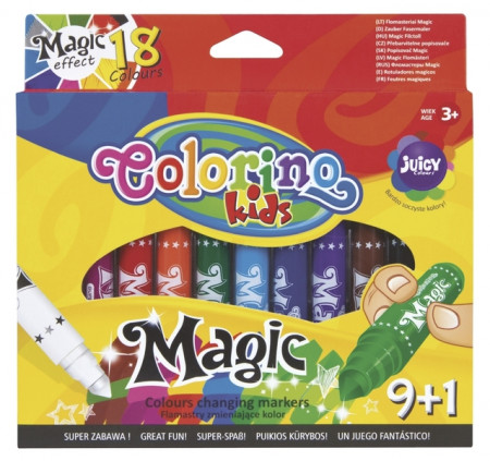 COLORINO krāsu mainoši marķieri 9+1 krāsa, 34630PTR 34630PTR