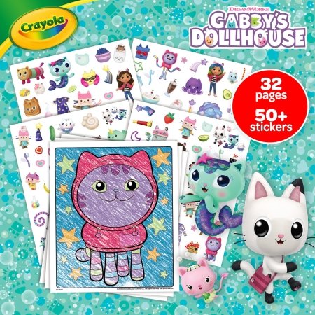 CRAYOLA radošais komplekts Color & Sticker, Gabby's Dollhouse, 04-7025G 