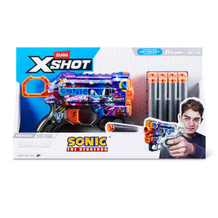 XSHOT rotaļu pistole Sonic The Hedgehog, 8gab., sortiments, 36679 
