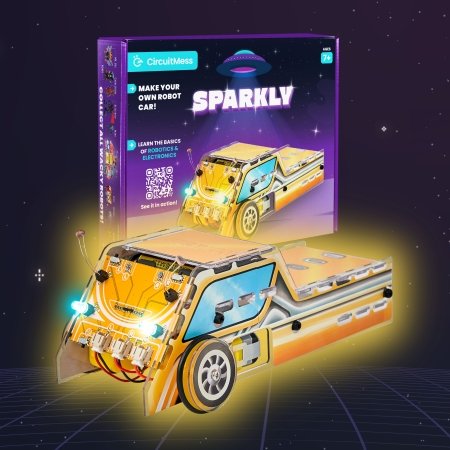 CIRCUITMESS Wacky Robot izglītojošs STEM komplekts Sparkly, CM-SA-SPARKLY 